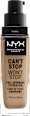 Foundation Can't Stop Won't Stop 24-Hour Classic Tan 12 NYX PROFESSIONAL MAKEUP
