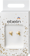 Ohrstecker vergoldet Schleifenform mit Glitzer ebelin