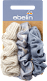 Scrunchies aus recyceltem Polyester beige, blau ebelin