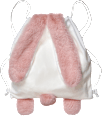Stoffrucksack mit Hasenohren, Puschel & Pfötchen, weiß-rosa BRAUNS-HEITMANN