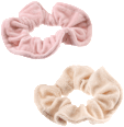 Scrunchies aus Frottee und Mikrofaser rosa ebelin