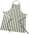 Schürze aus Baumwolle, grün gestreift (85x75 cm) Vito & Joe