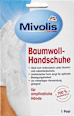 Bavlnené rukavice - biele, 1 pár Mivolis
