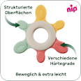 Beißring türkis/orange Nip