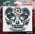 Gesichtssteine Halloween Jewels Black Skull Jofrika