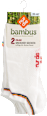 Bambus Sneaker Socken weiß mit Regenbogenrand, Gr. 39-42 (2 Paar) nur die