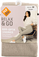 Relax & Go Ripp-Optik Leggings Gr. 40/42 taupe nur die