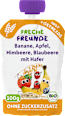Quetschie Banane, Apfel, Himbeere, Blaubeere mit Hafer ab 6 Monaten  Freche Freunde