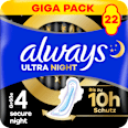 Binden Ultra Secure Night 4 mit Flügeln Giga Pack always