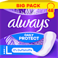 Slipeinlagen Daily Protect Long ohne Duft Big Pack always