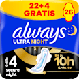 Binden Ultra Secure Night 4 mit Flügeln Giga Pack always