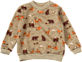 Sweatshirt mit Waldtier-Muster, braun, Gr. 122 ALANA