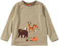 Langarmshirt Pro Climate mit Waldtier-Motiv, braun, Gr. 116 ALANA