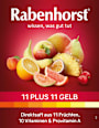 Direktsaft, 11 Plus 11 Gelb, 11 Früchten, 10 Vitaminen & Provitamin A Rabenhorst