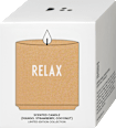 Duftkerze im Porzellanbecher "RELAX", beige (8,8x8 cm) DESIGN LETTERS