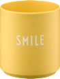 Lieblingsbecher aus Porzellan "SMILE", gelb (300 ml) DESIGN LETTERS