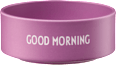 Schüssel aus Porzellan "GOOD MORNING", lila (12x6 cm) DESIGN LETTERS