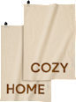 Geschirrtuch "COZY HOME", offwhite/braun (60x40 cm) DESIGN LETTERS