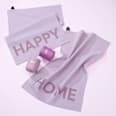 Geschirrtuch "HAPPY HOME", lila/lavendel (60x40 cm) DESIGN LETTERS