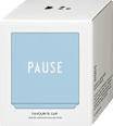 Lieblingsbecher aus Porzellan "PAUSE", hellblau (300 ml) DESIGN LETTERS