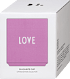 Lieblingsbecher aus Porzellan "LOVE", lila (300 ml) DESIGN LETTERS