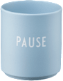 Lieblingsbecher aus Porzellan "PAUSE", hellblau (300 ml) DESIGN LETTERS