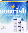 Nourish tusfürdő, testápoló, deo spray ajándékcsomag Dove