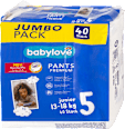 Pelene gaćice junior vel. 5 (13 – 18kg) – jumbo pakiranje babylove