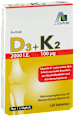 Avitale D3 + K2 Tabletten Nahrungsergänzungsmittel mit 2000 I.E. Vitamin D3 und 100 μg Vitamin K2 120 St avitale