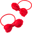 Haargummis rot mit Schleife  ebelin