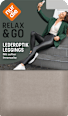 Leggings Relax & Go Lederoptik taupe, Gr. 40/42 nur die