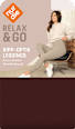 Relax & Go Leggings Ripp-Optik braun, Gr. 36/38 nur die
