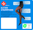 Glitzer Strumpfhose schwarz 25 DEN Transparent, Gr. 42/44 nur die