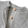 Strickjacke mit Fuchs-Stickerei, grau, Gr. 74 ALANA