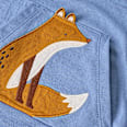 Sweatshirt mit Fuchs-Applikation & Kapuze, blau, Gr. 104 ALANA