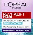Denný pleťový gél-krém Revitalift Filler Hyaluron 8h Oil Control L'ORÉAL PARiS REVITALIFT