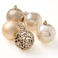 Kunststoffkugeln glanz, matt, beglittert & gerillt geformt, perle (6 cm) Dekorieren & Einrichten