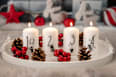 Stumpenkerze "Weihnachtszahlen" Steinhart KERZEN