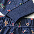 Schlafanzug mit Weihnachts-Muster, blau, Gr. 110/116 ALANA