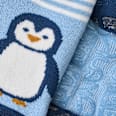 Stoppersocken mit Pinguin-Motiv, blau, Gr. 23/24 ALANA