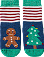 Stoppersocken mit Weihnachts-Motiv, blau & grün, Gr. 25/26 ALANA