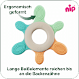 Beißring türkis/orange Nip