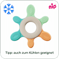 Beißring türkis/orange Nip