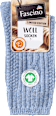 Socken mit Zopf-Muster und Wolle blau Gr. 35-38 Fascino