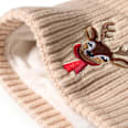 Mütze aus Strick mit Rentier-Stickerei, beige, Gr. 50/51 PUSBLU