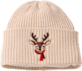 Mütze aus Strick mit Rentier-Stickerei, beige, Gr. 48/49 PUSBLU