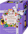 Díszdobozos teaválogatás, Gyümölcsös selyempiramis filteres bio teaválogatás, 4x3 db filter English Tea Shop