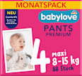 Бебешки гащички Premium, размер 4 maxi (8-15 kg) babylove