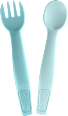Esslernbesteck blau 2tlg. Nip