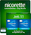 nicorette freshmint 2 mg Nicotin  Lutschtabletten, gepresst Nikotin, (2 x 40St) nicorette